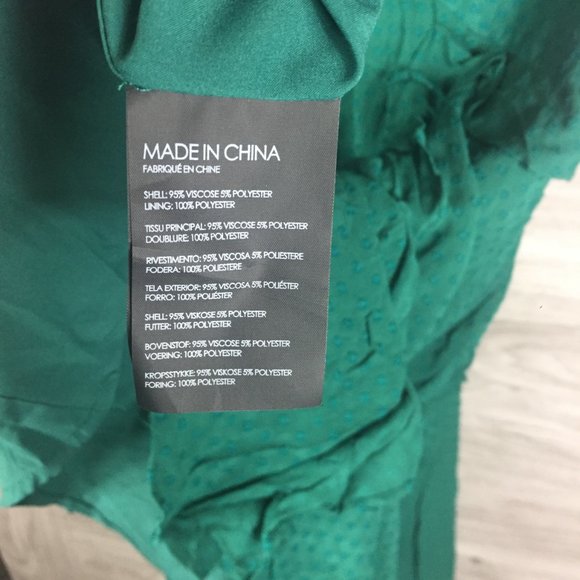 CLUB MONACO Green Lochin Swiss Dot Midi Dress - Picture 7 of 7